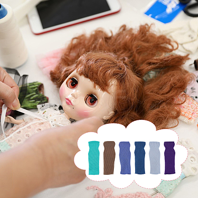 6Sets 6 Colors Polyester Doll Clothes Set DIY-DC0003-56-1