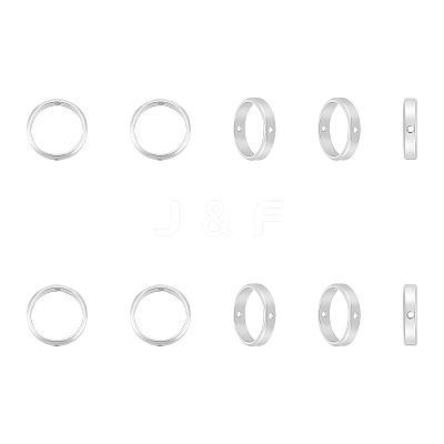 10Pcs 201 Stainless Steel Bead Frames STAS-UN0058-88-1