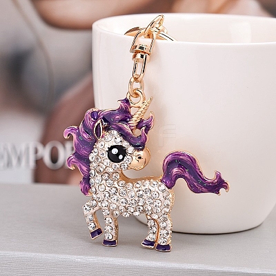 Alloy Rhinestone Keychains PW-WG72083-03-1
