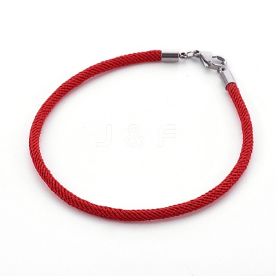Braided Cotton Cord Bracelet Making MAK-L018-03A-02-P-1