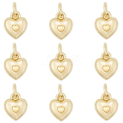 10Pcs Brass Pendants KK-BBC0022-99C-1