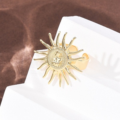 Brass Cuff Open Rings RJEW-Z129-02G-03-1