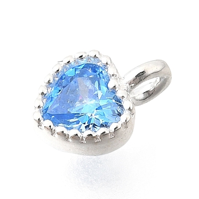 925 Sterling Silver Cubic Zirconia Charms STER-Q005-01A-D-1
