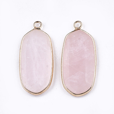 Natural Rose Quartz Pendants X-G-T112-23I-1