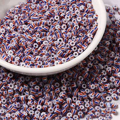 8/0 Opaque Colours Seep Glass Seed Beads SEED-F003-04B-11-1