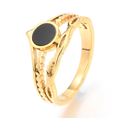 304 Stainless Steel Finger Rings RJEW-J071-03G-7-1