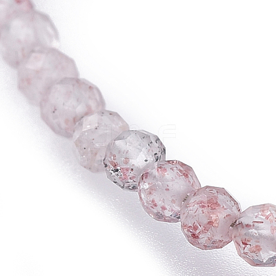 Natural Strawberry Quartz Beaded Necklaces NJEW-JN02492-06-1