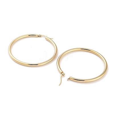 Ring 304 Stainless Steel Hoop Earrings for Women Men EJEW-B049-01G-G-1