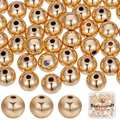 40Pcs Rack Plating Brass Beads KK-BBC0011-15C-1