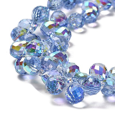 Electroplate Glass Beads Strands EGLA-D030-17B-1