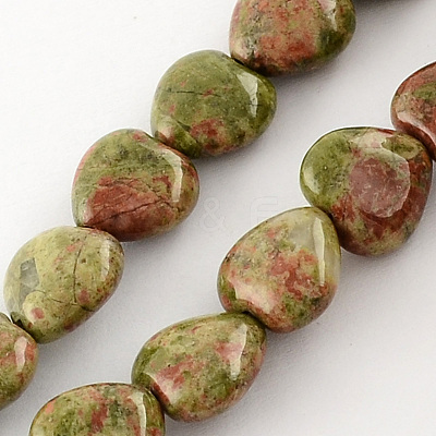Natural Unakite Bead Strands G-R190-05-1