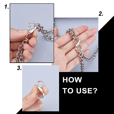 12Pcs 6 Colors Zinc Alloy DIY Bags Adjustable Clasps Accessories FIND-PH0002-89-1
