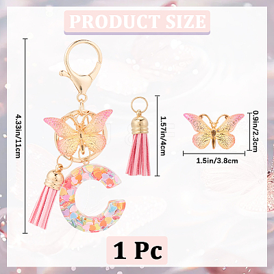 Zinc Alloy Tassel Keychain KEYC-WH20004-12I-1