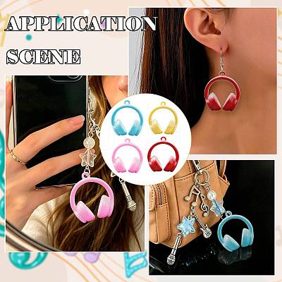 Two Tone Opaque Acrylic Pendants SACR-FZC0001-002E-1