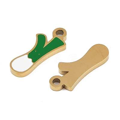 Vegetables 304 Stainless Steel Enamel Charms STAS-C137-02C-G-1