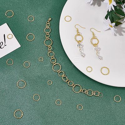 400Pcs 4 Style Iron Jump Rings IFIN-UN0001-05-1