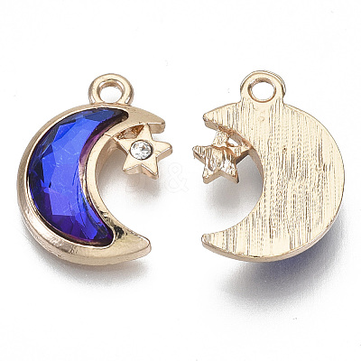 Glass Rhinestone Pendants GLAA-N038-11A-B04-1