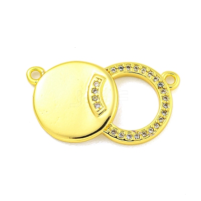 Real 18K Gold Plated Brass Micro Pave Cubic Zirconia Pendants KK-R159-42G-1