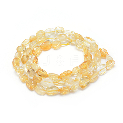 Natural Citrine Beads Strands X-G-P331-03A-1