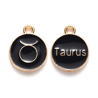 Alloy Enamel Pendants X-ENAM-S124-01A-08C-1