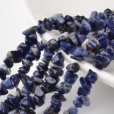 Chip Natural Blue Spot Stone Bead Strands X-G-M344-18-1
