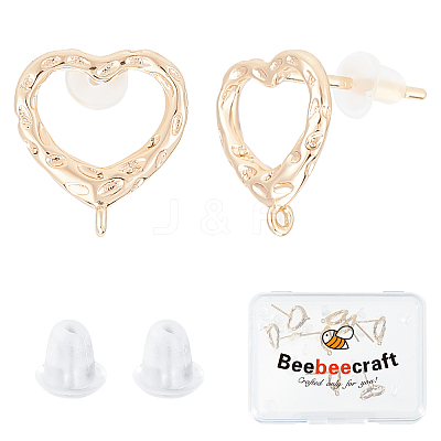 16Pcs Brass Stud Earring Findings KK-BBC0004-56-1