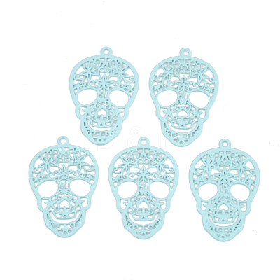 430 Stainless Steel Filigree Pendants STAS-S108-23C-1