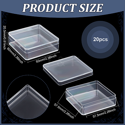 Square Acrylic Storage Boxes CON-WH0125-10A-1