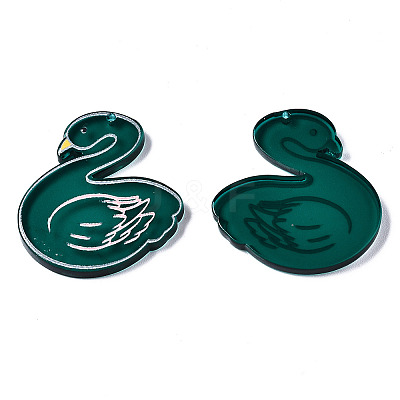Translucent Acrylic Pendants TACR-T021-46E-1