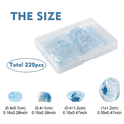 4 Bags 4 Styles Transparent Acrylic Beads OACR-YW0003-39-1