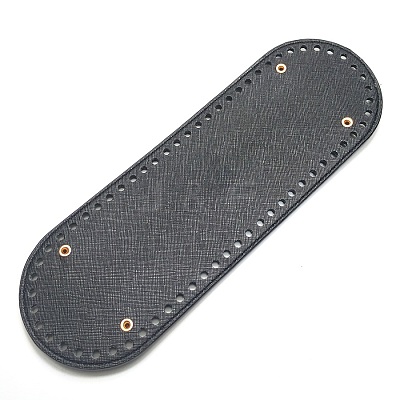 PU Leather Oval Long Bottom for Knitting Bag FIND-WH0032-01A-A-1