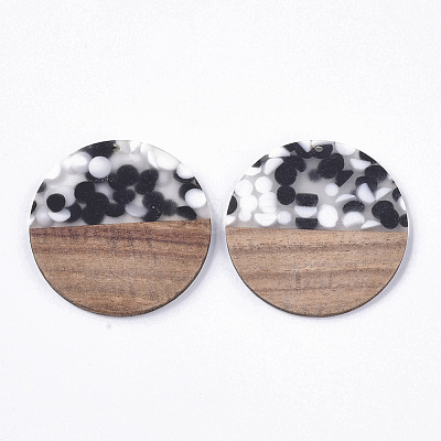 Resin & Walnut Wood Pendants RESI-Q210-008A-A01-1