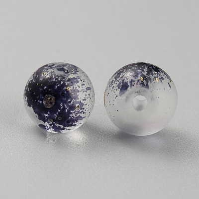 Transparent Frosted Glass Beads LS-GLAA-WH0032-21D-1
