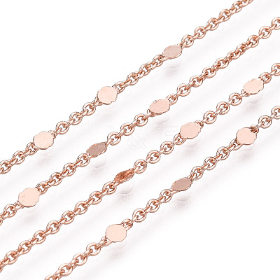 Brass Flat Round Link Chains CHC-TAC0009-03RG-1