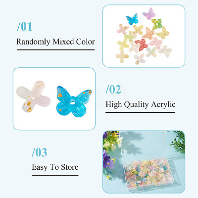 200Pcs 2 Styles Transparent Acrylic Bead Cap MACR-TA0002-92-1