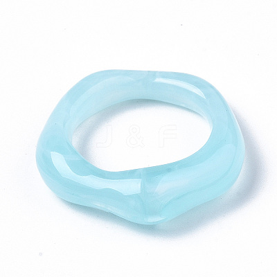 Transparent Resin Finger Rings RJEW-T013-001-F04-1