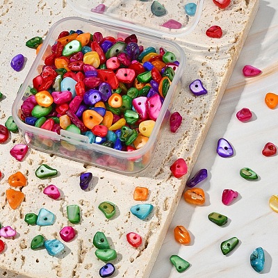 Natural Dyed Shell Beads G-YW0001-15-1