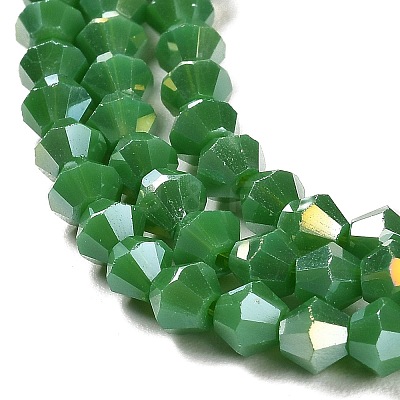 Opaque Solid Color Electroplate Glass Beads Strands X1-GLAA-F029-P4mm-A08-1