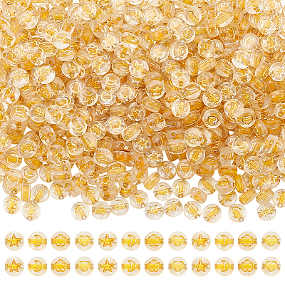 800Pcs Transparent Acrylic Beads TACR-SC0001-40-1