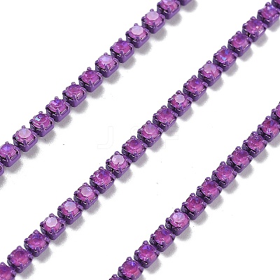 Iron Rhinestone Glass Cup Chain CH-U001-01N-1