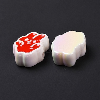 Opaque Acrylic Beads OACR-H025-01D-1