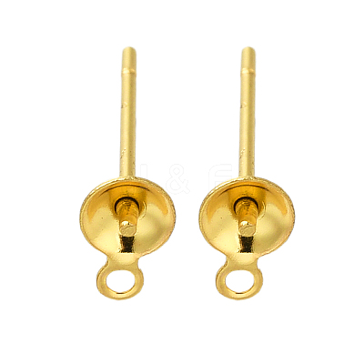 304 Stainless Steel Stud Earring Findings STAS-P370-02A-G-1