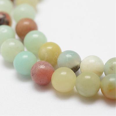 Natural Flower Amazonite Beads Strands G-F415-6mm-1