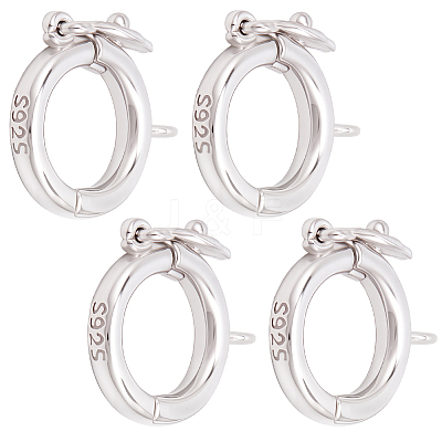 4Pcs 925 Sterling Silver Twister Clasps STER-BBC0009-18-1
