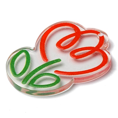 Transparent Acrylic Pendants MACR-Q160-02A-1