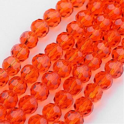 Transparent Glass Bead Strands GLAA-G013-8mm-70-1