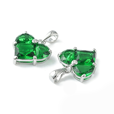 Brass Micro Pave Cubic Zirconia Charms KK-L208-03P-02-1