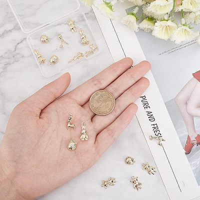 16Ppcs 4 Style Rack Plating Brass Pendants KK-FH0003-92-1