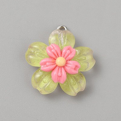 Transparent Resin Pendants RESI-TAC0002-84F-1