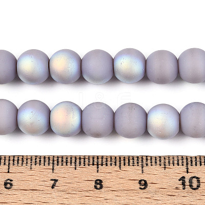 Frosted Opaque Glass Beads Strands LS-GLAA-T032-P8mm-MBB07-1